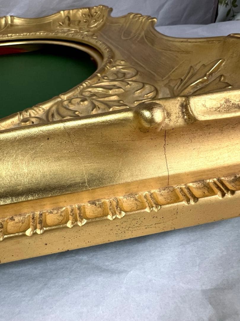 アンティーク額縁　楕円　油彩額 F8 額縁　キャンバス　パネル