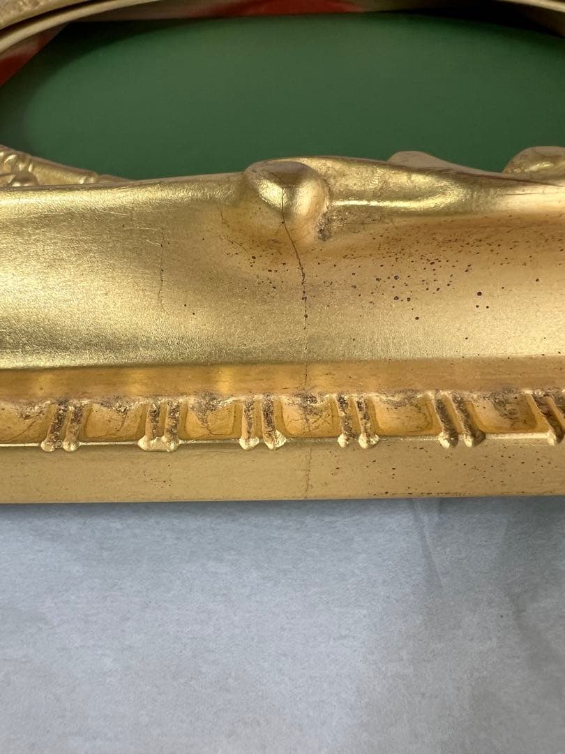 アンティーク額縁　楕円　油彩額 F8 額縁　キャンバス　パネル