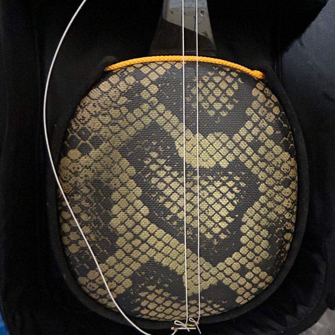 沖縄三線 ソフトケース 初心者 弦楽器 和楽器 人工革 蛇　工四合　ジャンク