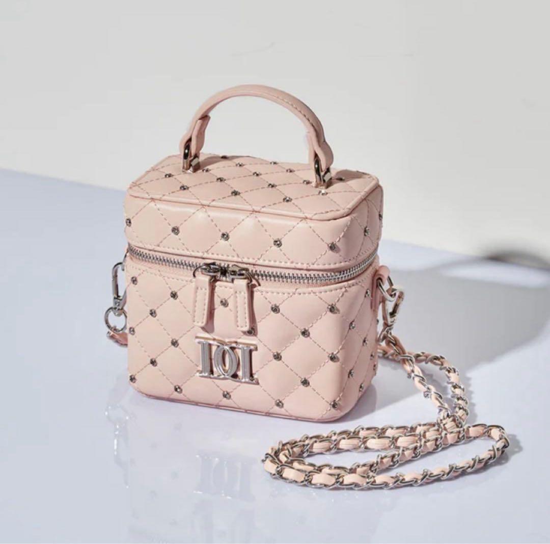 darich ダーリッチ キルティングビジュースクエアミニバッグ ピンク