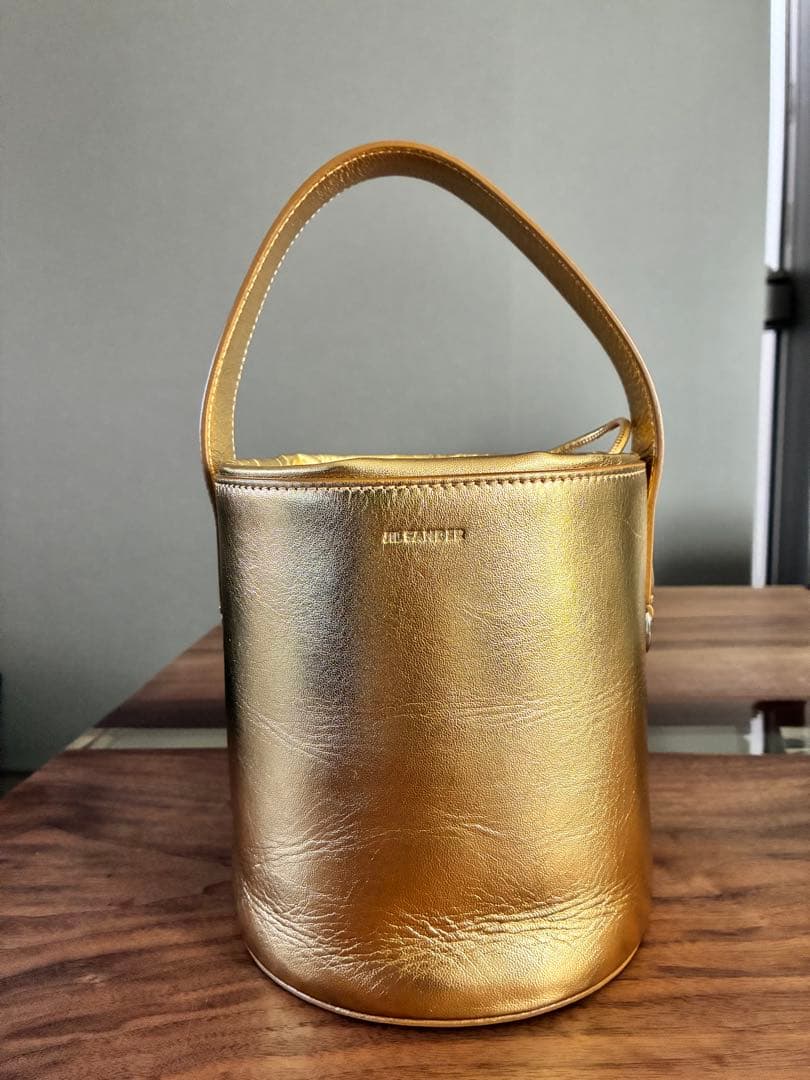 JIL SANDER バケツバッグ ジルサンダー ゴールド2way