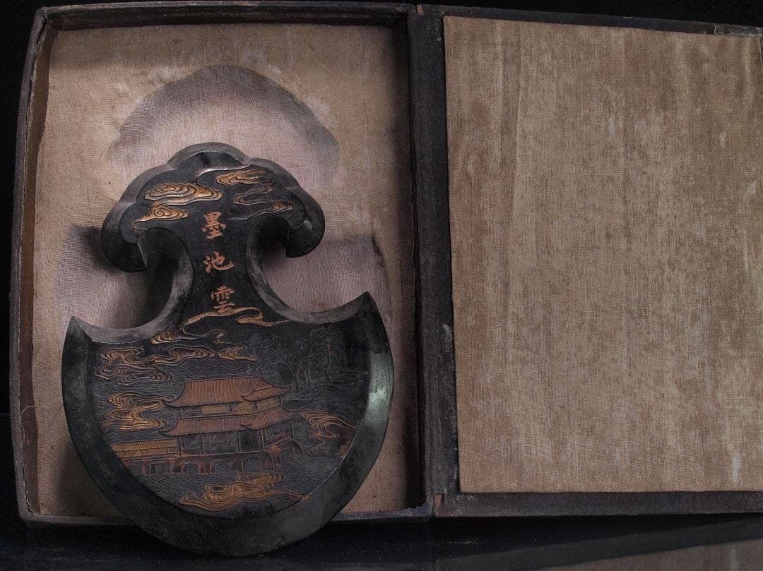 中国清時代の墨　文房用具　激安骨董品 DE663B12-1