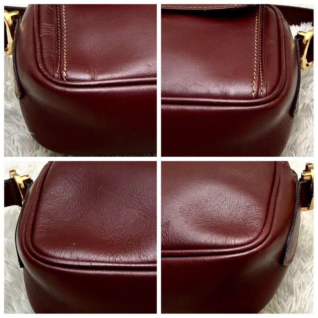 Cartierカルティエ マストライン ショルダーバッグ ボルドー レザー