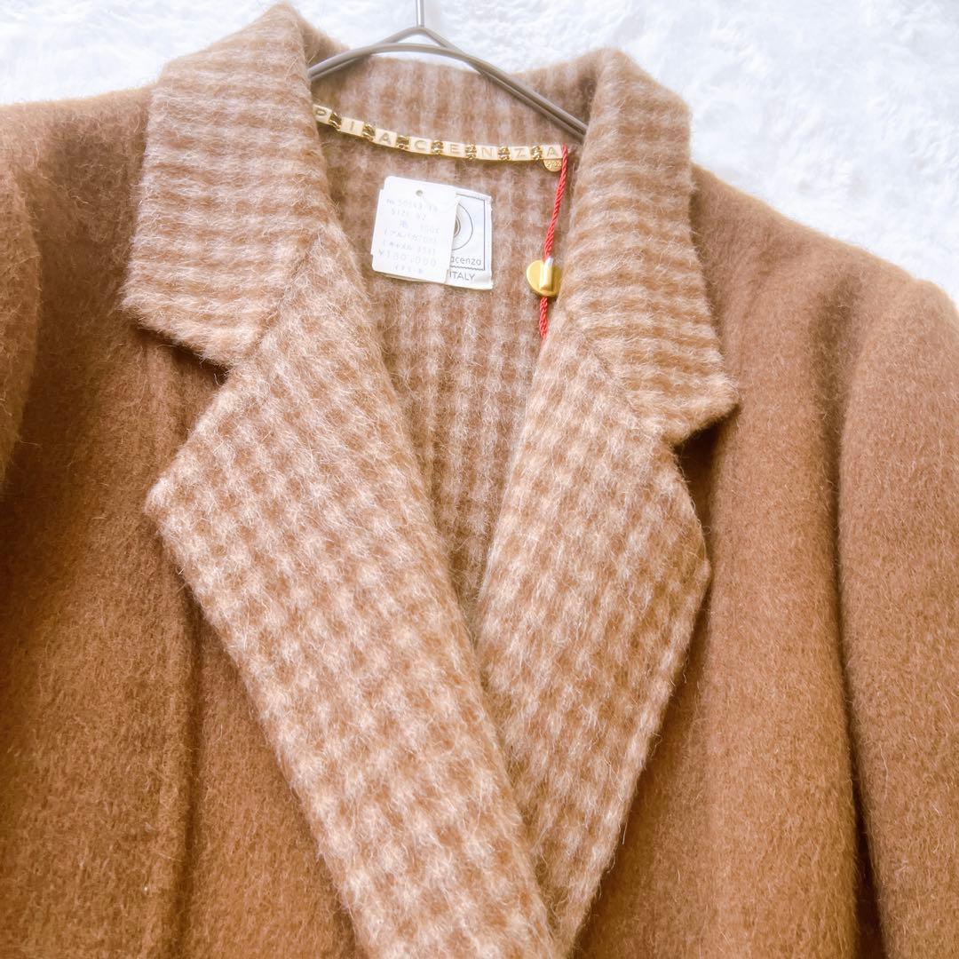 PIACENZA ピアチェンツァアルパカ　 Ａライン　ロングコート キャメル色