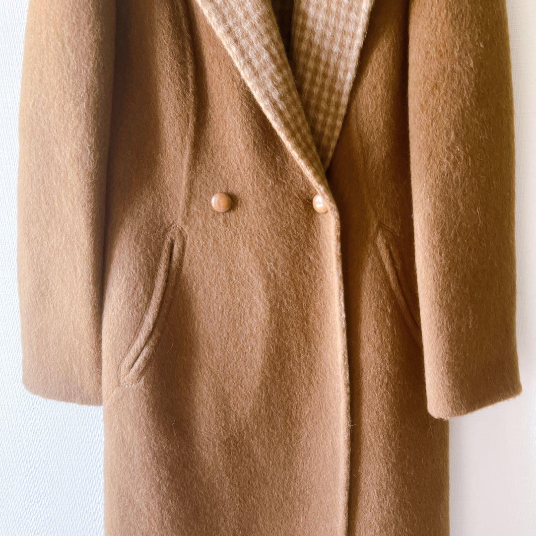 PIACENZA ピアチェンツァアルパカ　 Ａライン　ロングコート キャメル色
