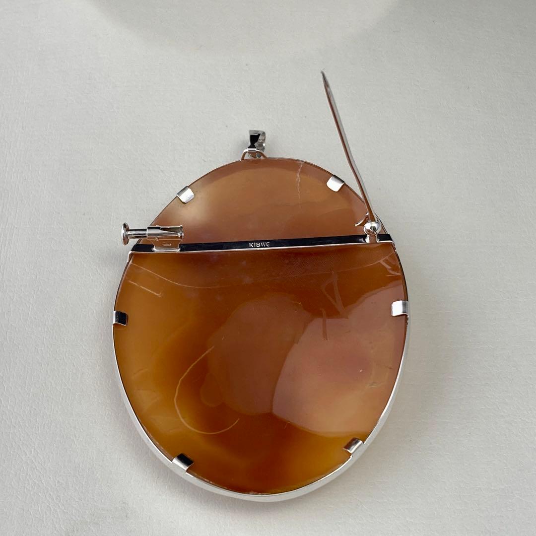 k18.W G．シエルカメオ、ブローチ、ペンダント、No.408.