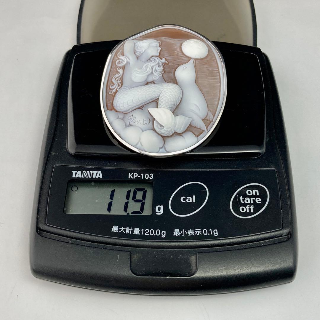 k18.W G．シエルカメオ、ブローチ、ペンダント、No.408.
