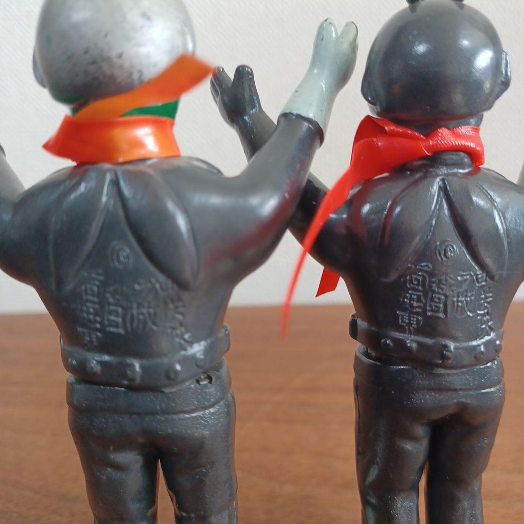 当時ものバンダイ「仮面ライダー」ミニソフビフィギュア2体セット