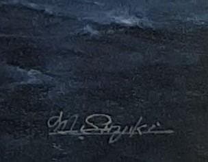 鈴木政輝、「風の旅人」、希少画集の額装画、四季、風景、人気作品