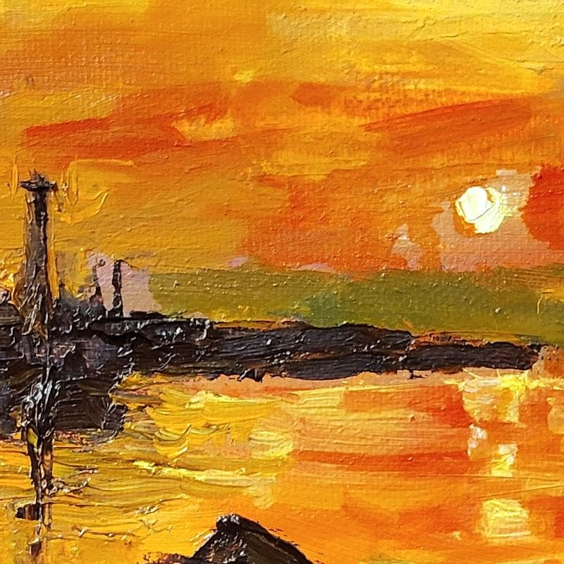 ☆ 高橋益之 ☆「 本泊港　( 利尻）」油絵 F３号サイズ 　新品！