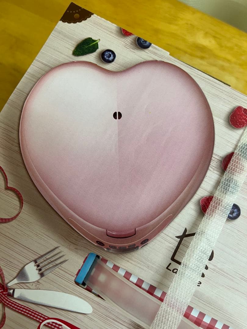 【新品未使用品】ハート型炊飯器ピンク 3.5合炊き ハート形ケーキも作れる機能付