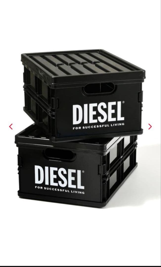 DIESEL コンテナBOX4個セット ポイント交換×非売品ノベルティ×黒×希少