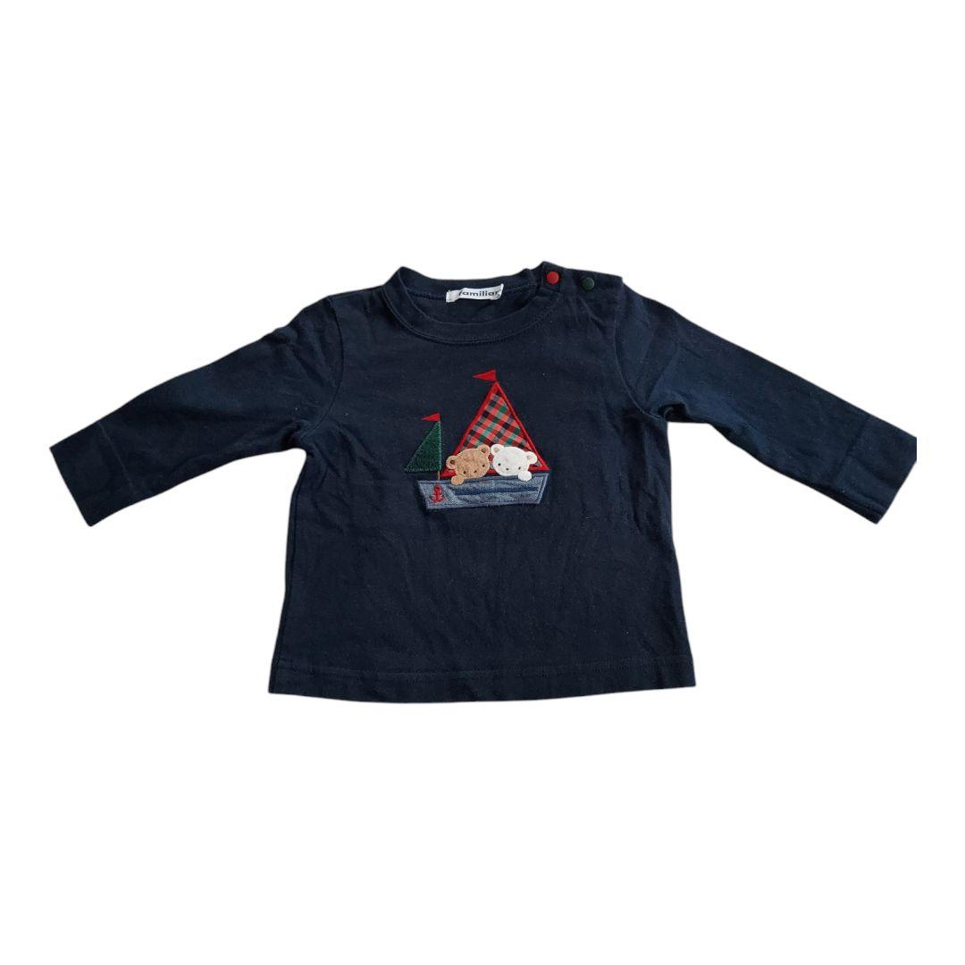 【ファミリア familiar】現行品 長袖 Tシャツ 80cm 2枚セット