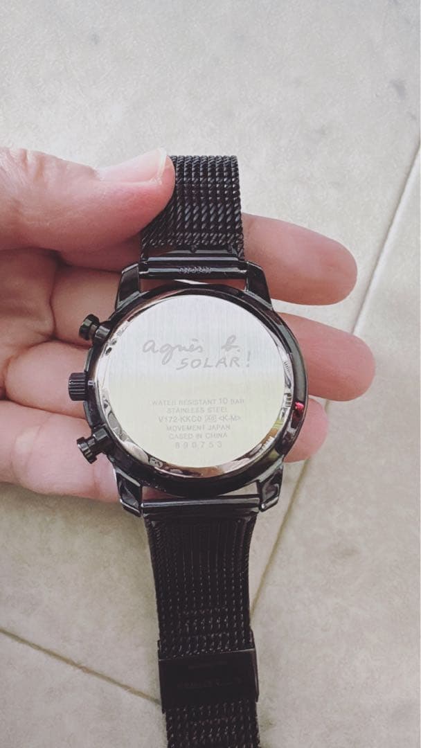 ま*こ様 アニエスベー V172-KKCO ソーラー腕時計