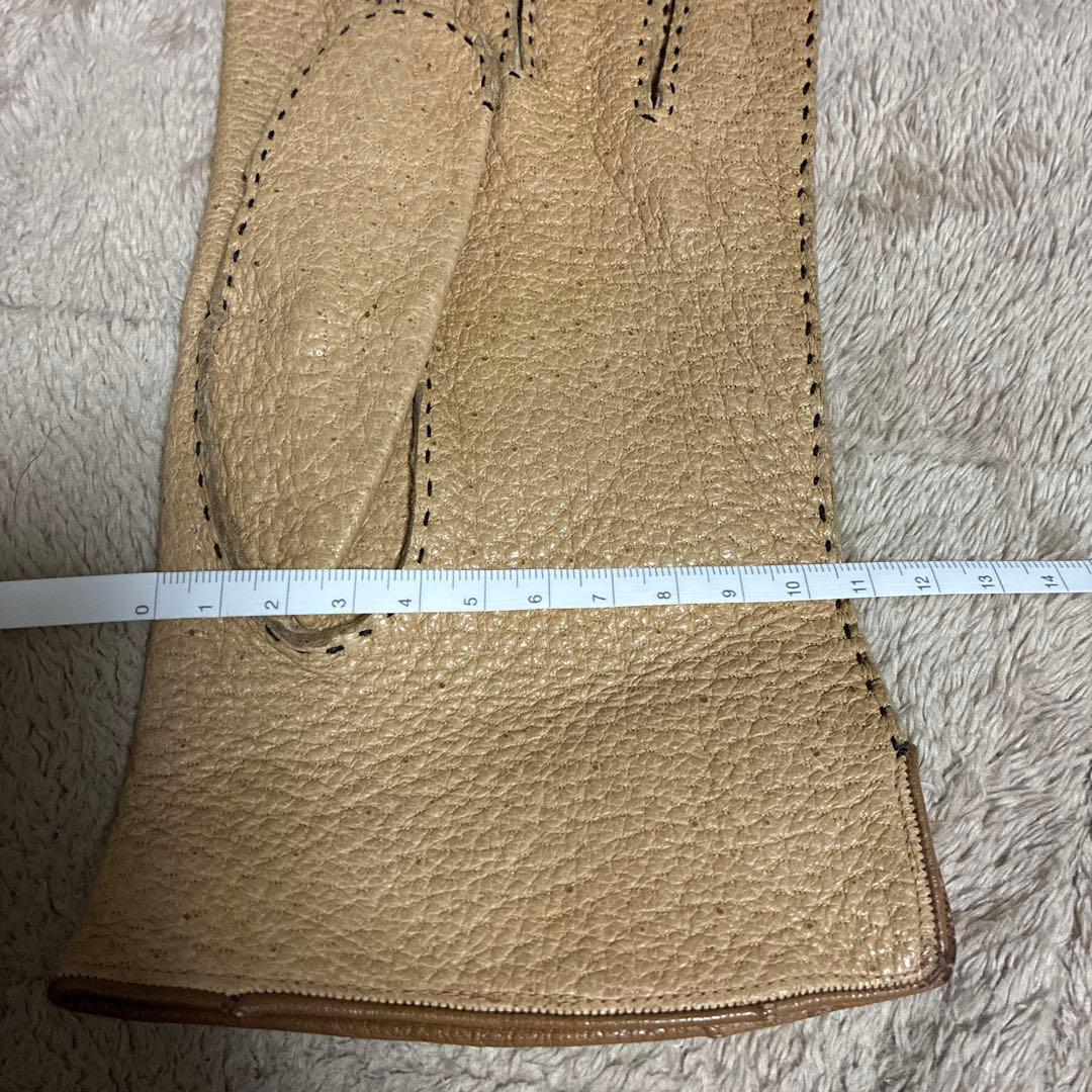 y*n様 希少！　Vintage ペッカリー　手縫い　手袋　ベージュ
