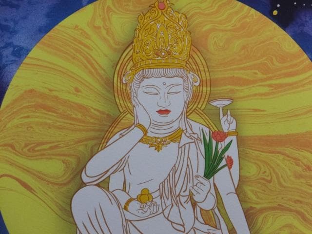 前田常作 直筆サイン『湧出観音』リトグラフ 1989年 シート作品 0829I