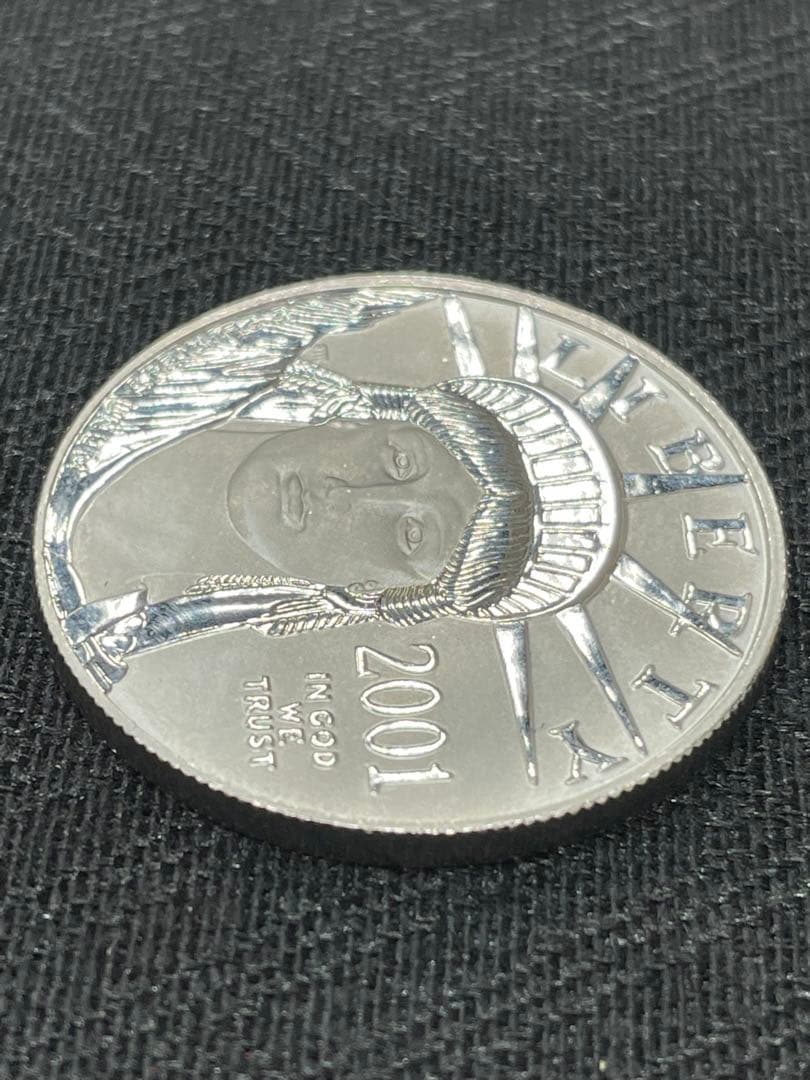 2001年　アメリカ 純プラチナ 自由の女神像 リバティ イーグル　