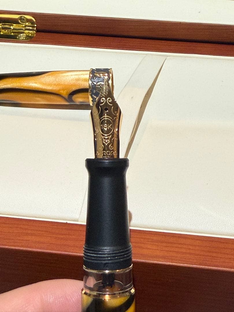 アウロラ万年筆　アフリカ　ef