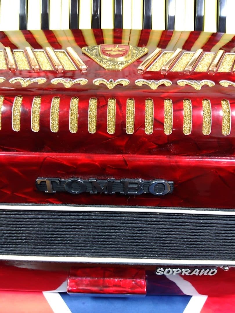 【大幅メンテ完了】トンボ ソプラノアコーディオン KA-27S 赤（即演奏可）