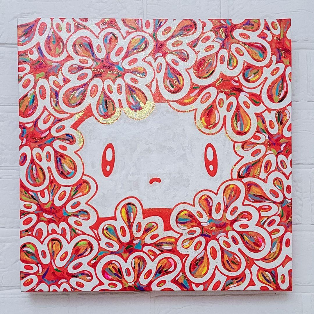 ★鈴木哲也★S4(333×333mm)アクリル原画1点物★送料無料#128