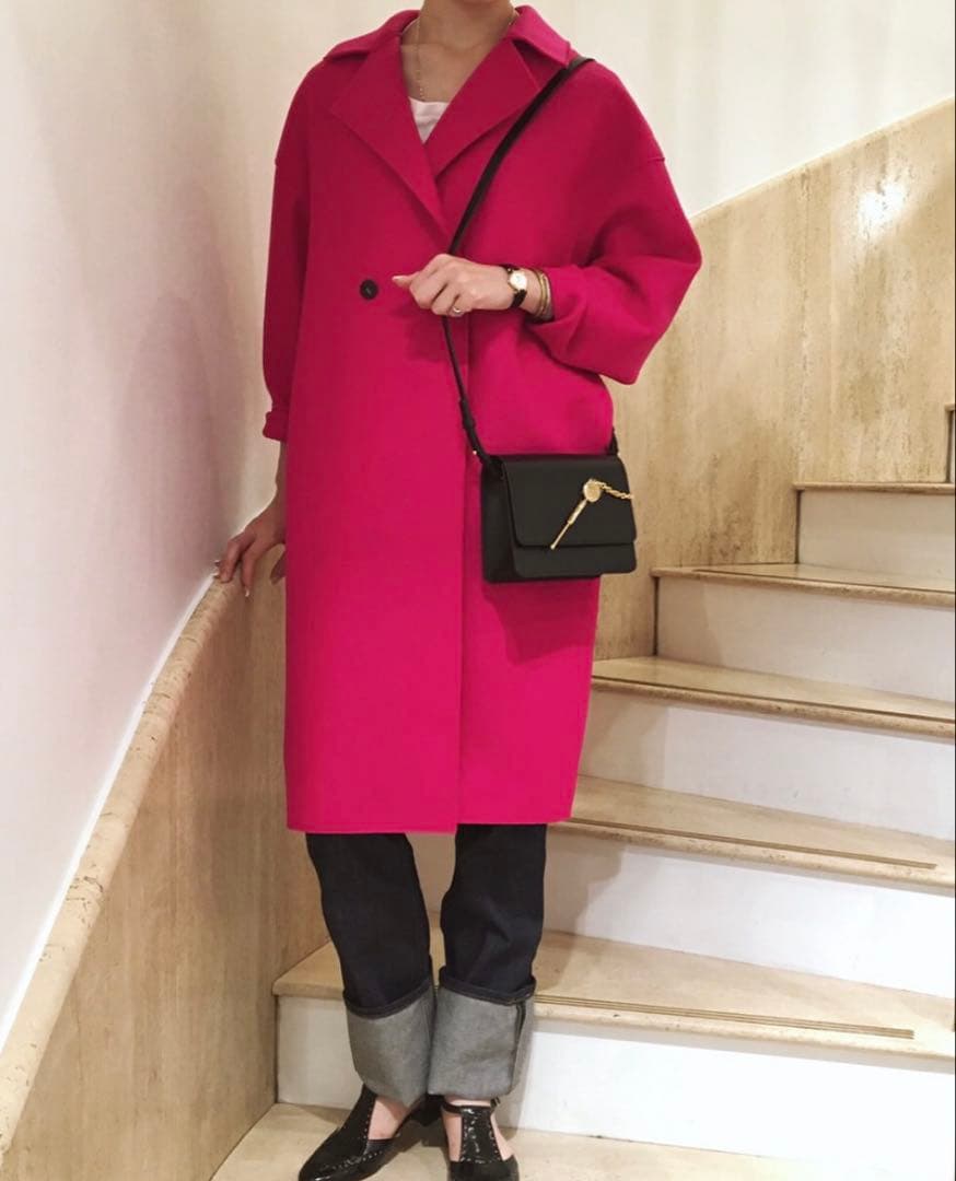 ハリスワーフロンドン HARRIS WHARF LONDON ピンク コート