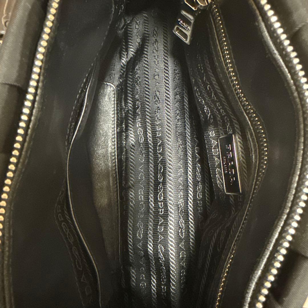 PRADA 2WAYナイロンバッグ 黒 ギャザー