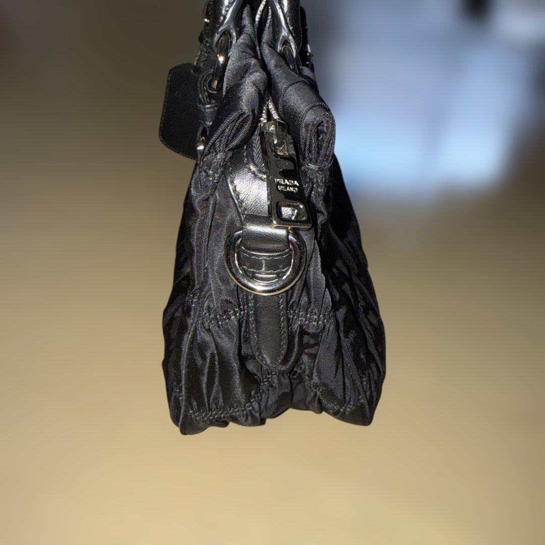 PRADA 2WAYナイロンバッグ 黒 ギャザー