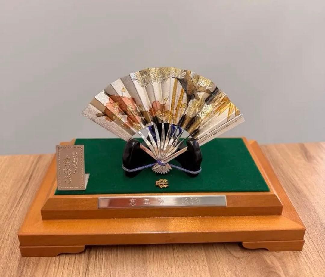 美品！ 秀雄作 松竹梅 純銀 置物 金属工芸品