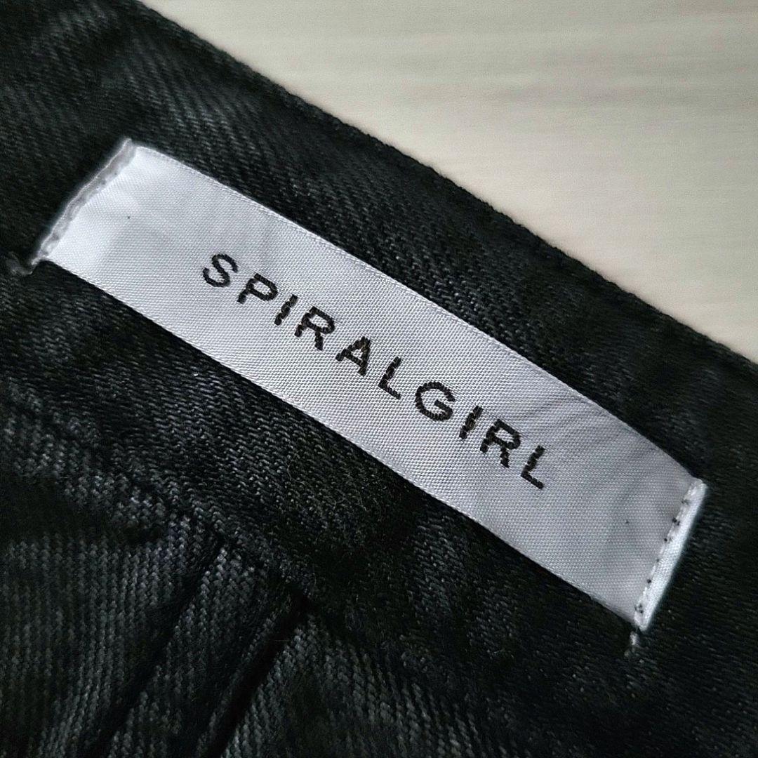 スパイラルガール 2WAYカーゴオーバーダイデニム ブラックデニム