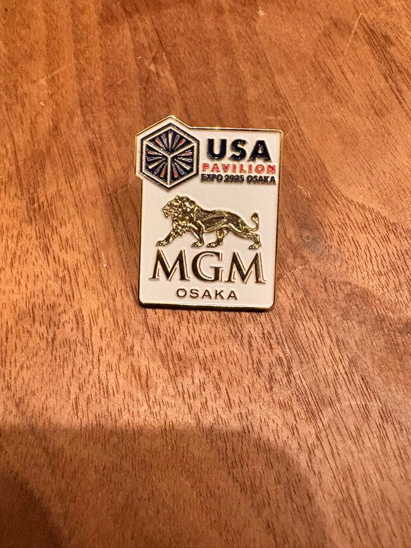 激レア MGM ピンバッジ EXPO 2025 OSAKA アメリカパビリオン