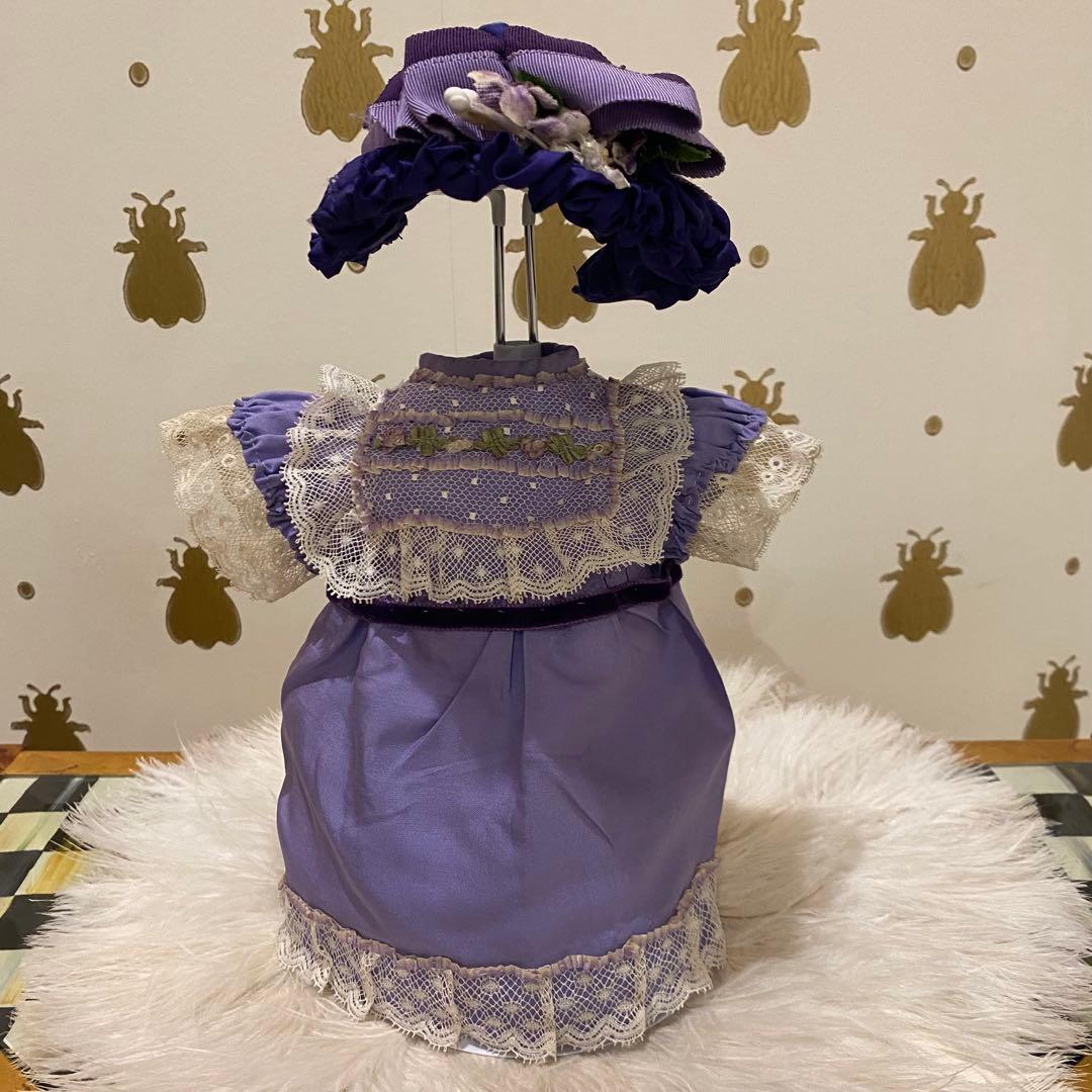 アンティークドールのドレス&ハット　4号用