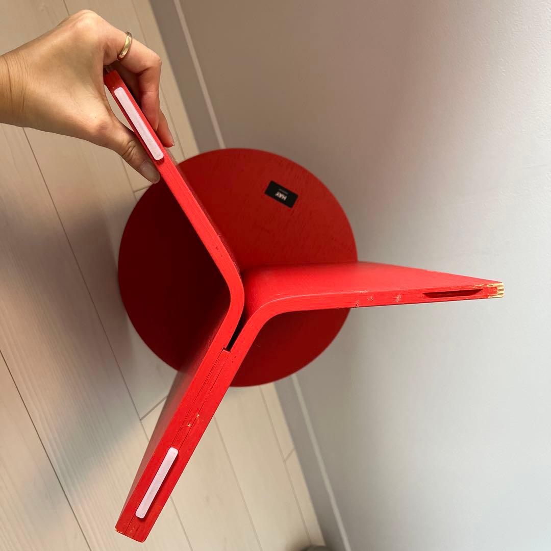 SLIT TABLE WOOD HIGH キャンディレッド