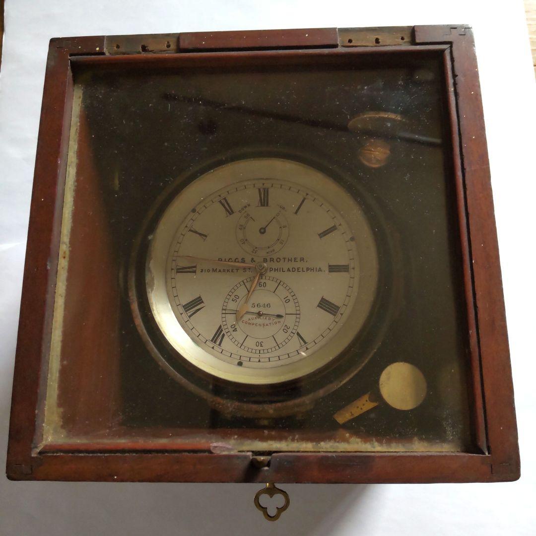 マリンクロノメーター　アンティーク時計　レア物　ジャンク品