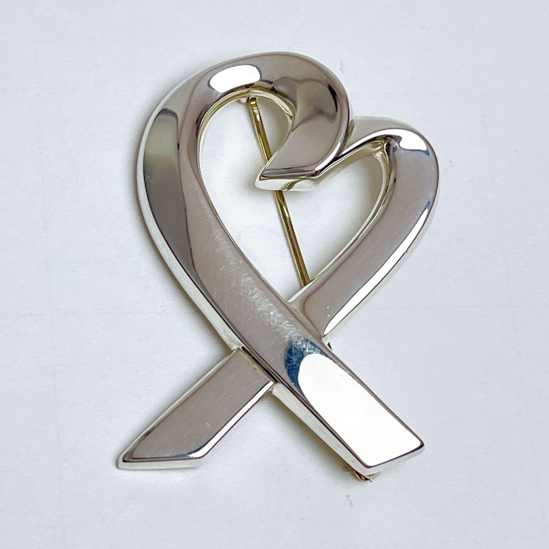 ティファニー　ラビングハート　ラージ　ブローチ　925