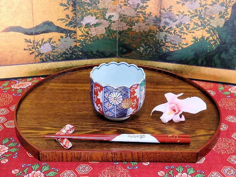 大聖寺伊万里　金襴手　菊花紋の図 　向付　D547AS-fbta