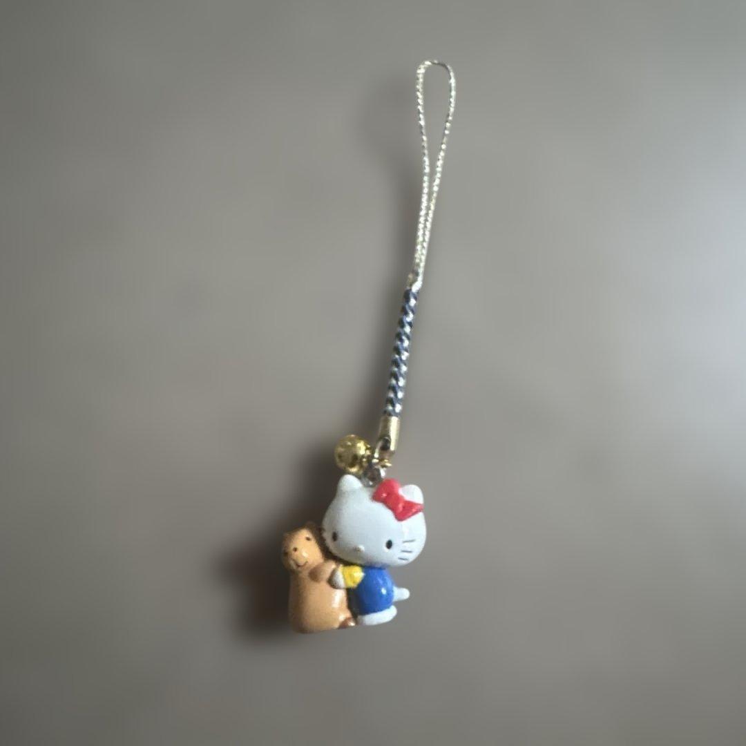 ご当地キティ　ストラップ　伊豆　カピパラ　ブルー