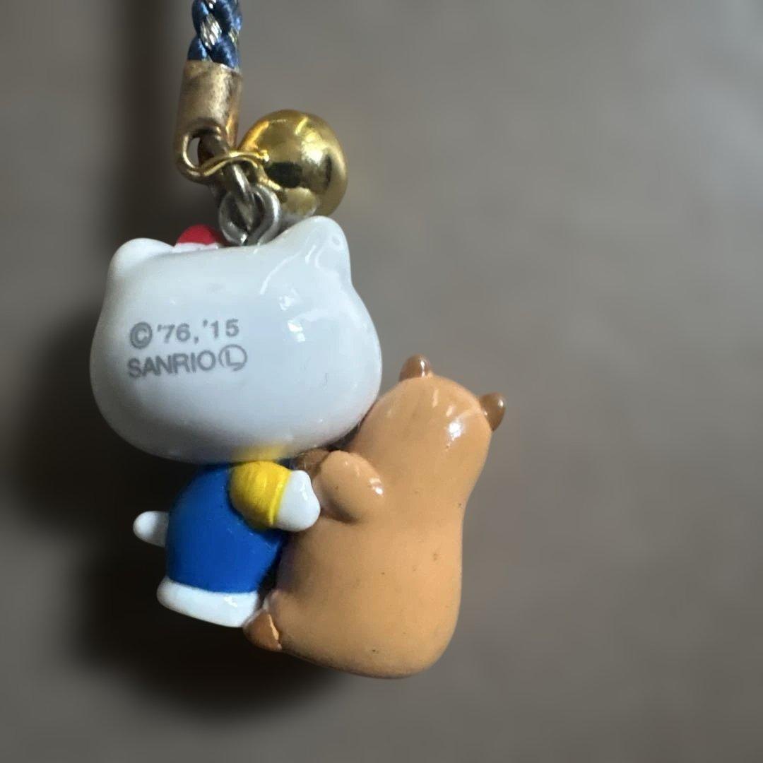 ご当地キティ　ストラップ　伊豆　カピパラ　ブルー