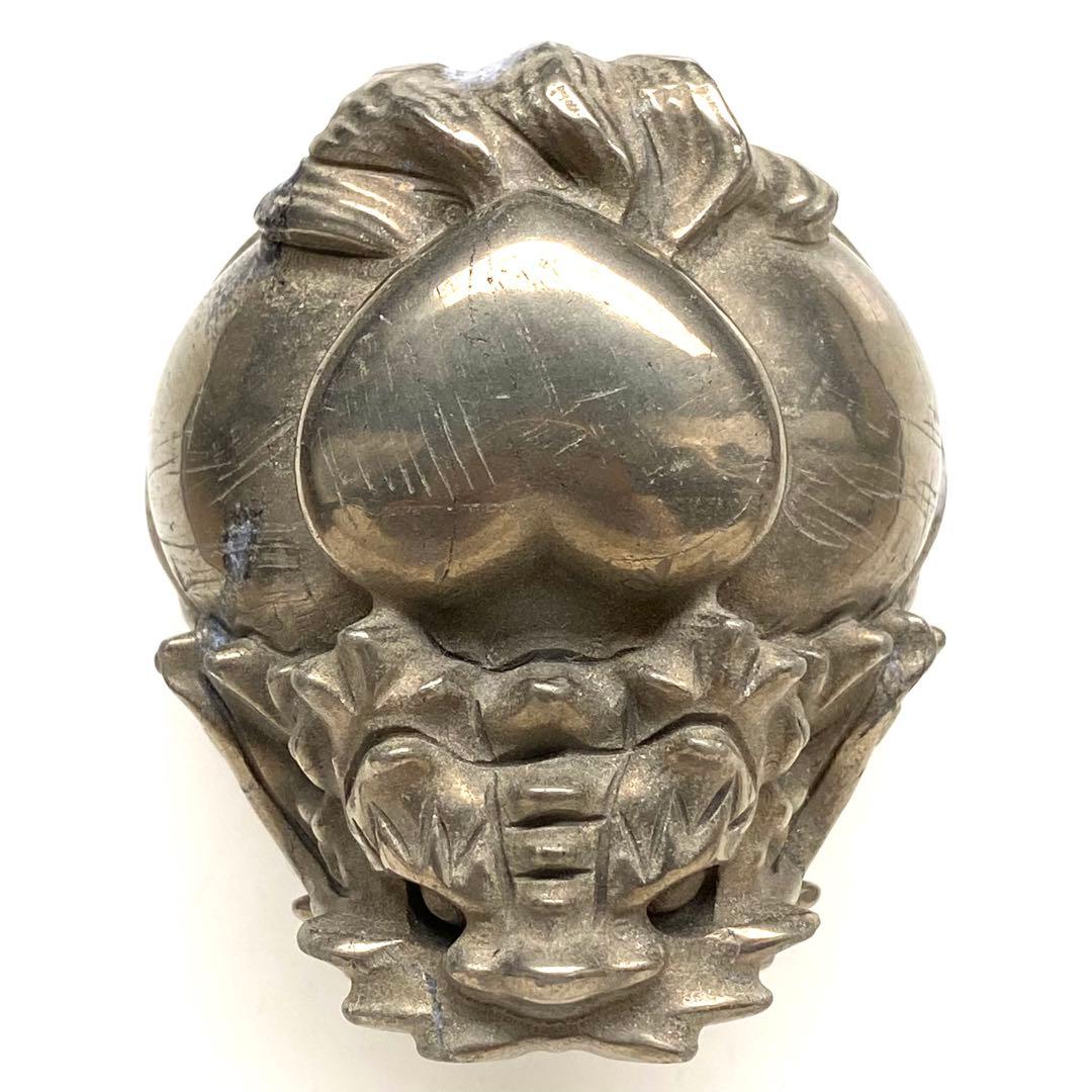 ★最終特価【 パイライト BIG 龍亀さん ぷっくりハート 原石 約476g】