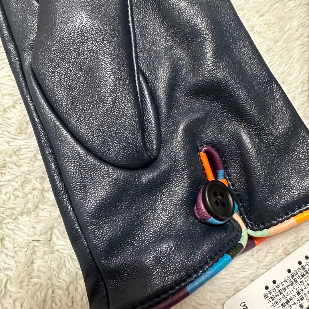 未使用品　Paul Smith ポールスミス　手袋　グローブ　レザー　ストライプ