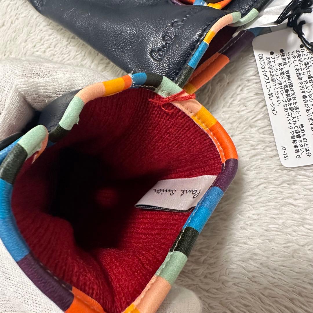 未使用品　Paul Smith ポールスミス　手袋　グローブ　レザー　ストライプ