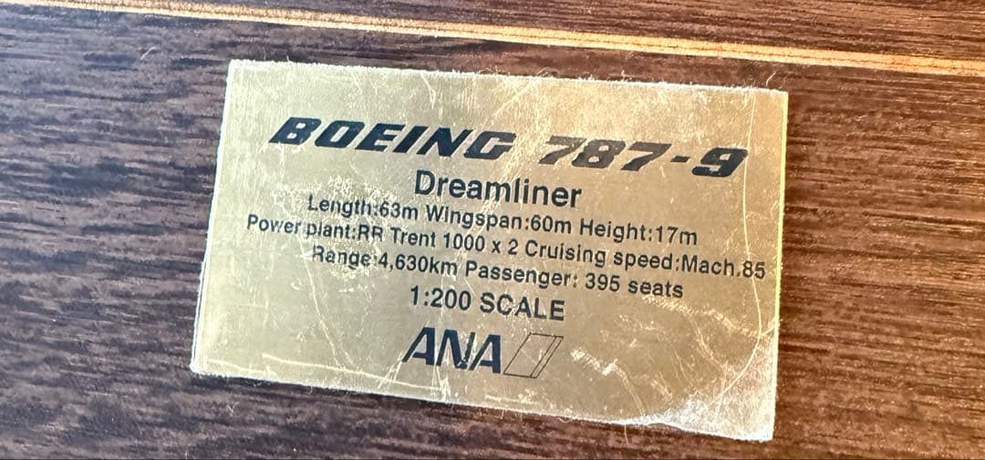 ANA 完成品 1/200 ボーイング787-9ドリームライナーJA830A