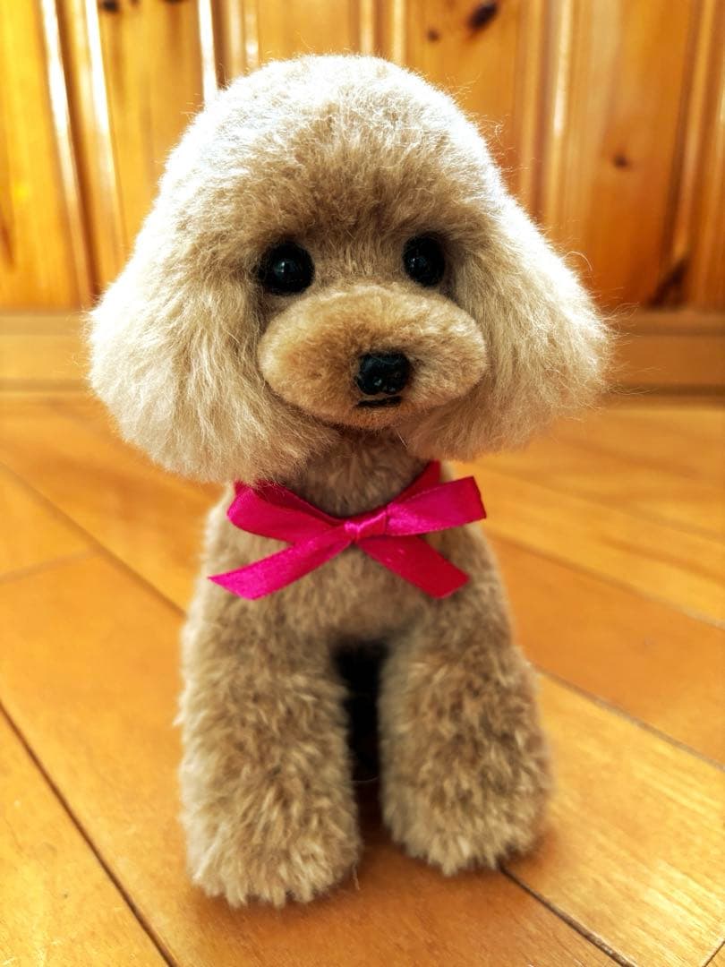 毛糸+羊毛フェルト トイプードル