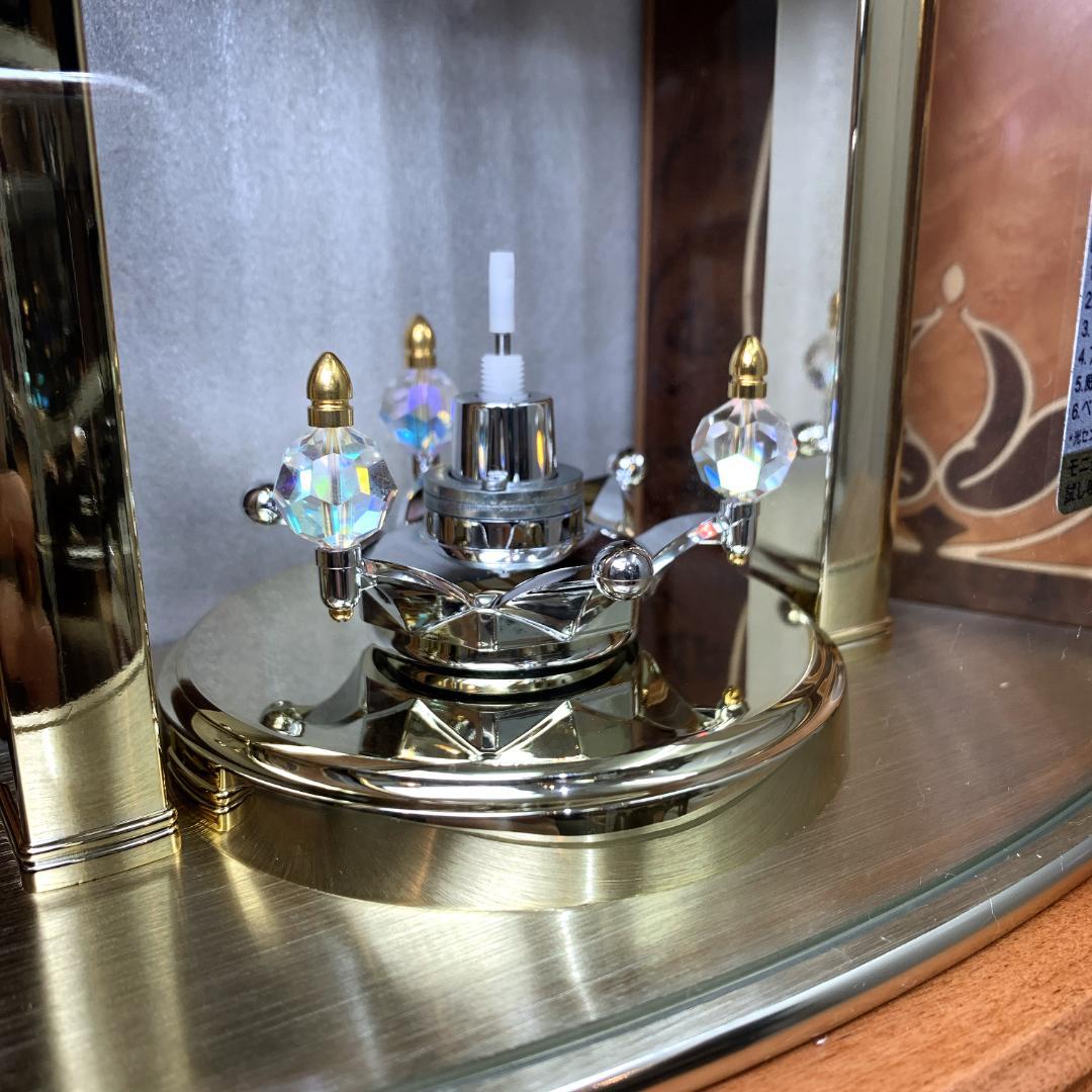 高級時計　SEIKO　セイコー　EMBLEM 　エンブレム　回転飾り電波置き時計