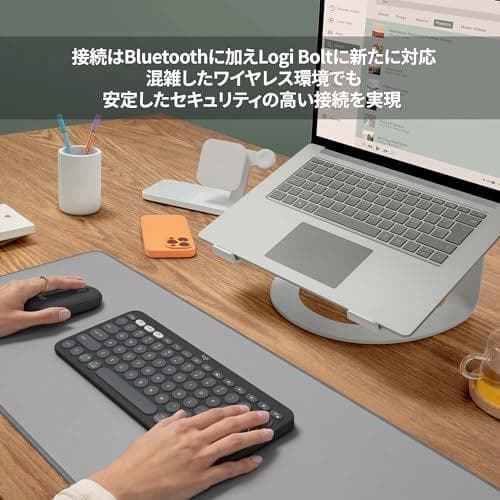 ロジクール ワイヤレスマウス PEBBLE MOUSE2 M350sGR 薄型m