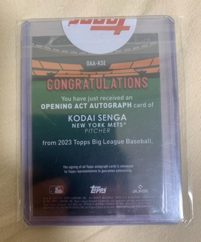 希少 25枚限定 千賀滉大 ルーキー サイン Topps Opening ACT