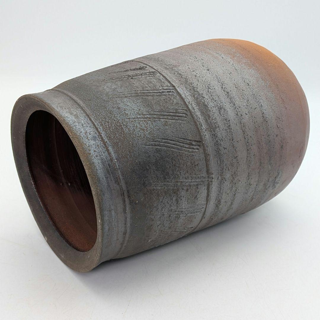 人間国宝 藤原雄 備前焼 花器 用心箱 花瓶 花入 花生 フラワーベース 華道具