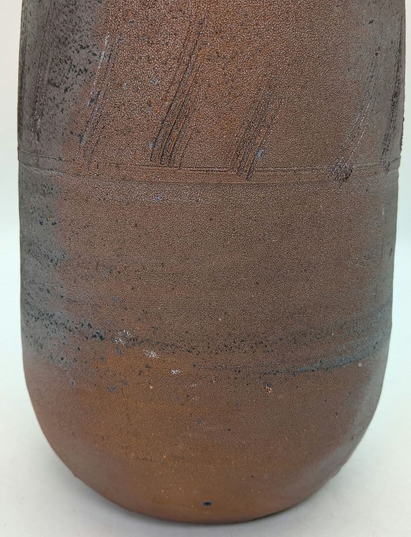 人間国宝 藤原雄 備前焼 花器 用心箱 花瓶 花入 花生 フラワーベース 華道具