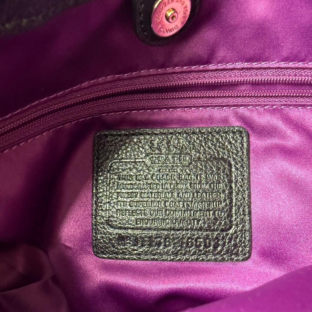 COACH マディソン マギー ショルダーバッグ ブラック レザー