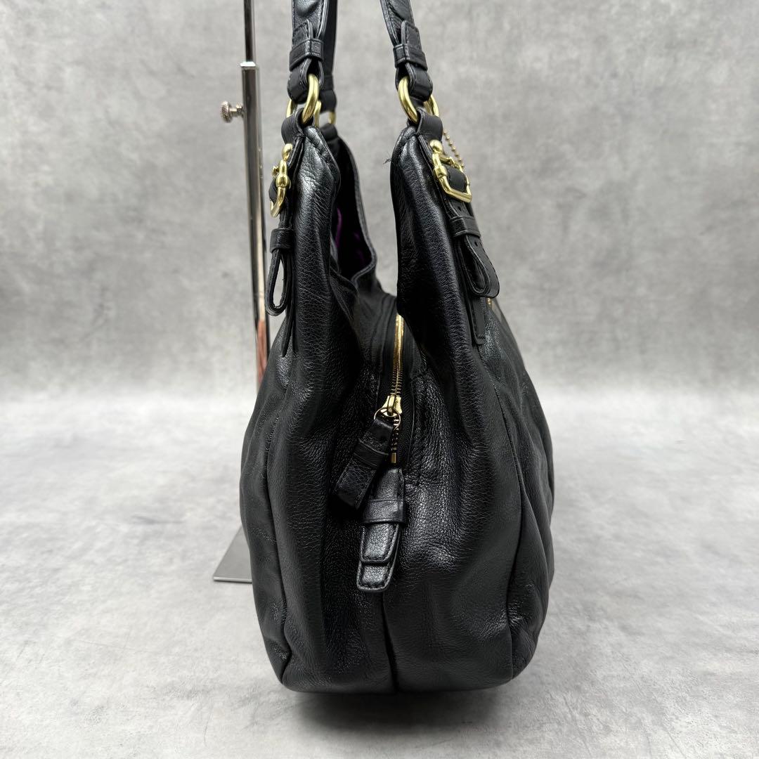 COACH マディソン マギー ショルダーバッグ ブラック レザー