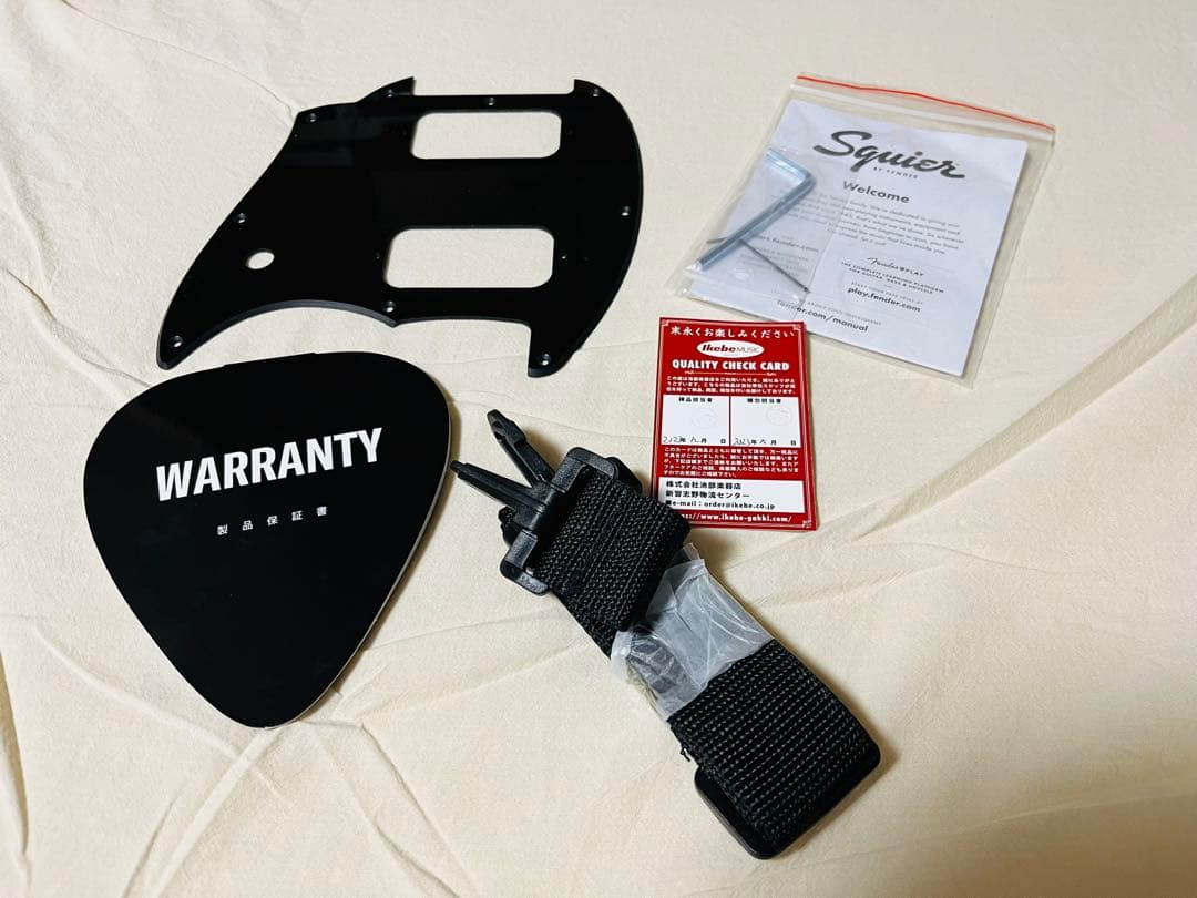 Squier Sonic Mustang HH ピックガード交換済み